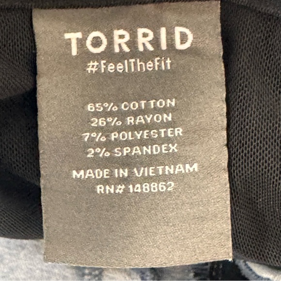 Torrid Bombshell Straight High-Rise Jeans Blue Acid Wash Size 20 - Picture 11 of 15